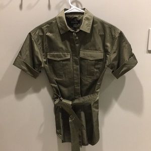 Military Style Structured Top with waist tie